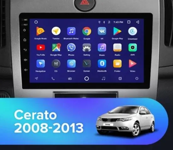 Car Dealz 10.2" Android 10.0 Kia Cerato 2 TD 2008-2013 In Dash Plus OEM Fascia