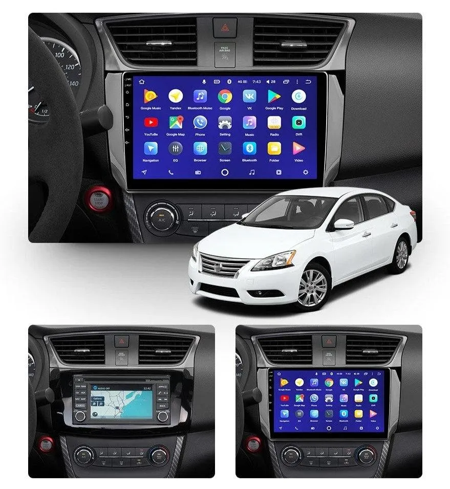 Car Dealz 10.2" Android 10.0 Nissan Sentra B17 2012-2017 In Dash Plus OEM Fascia