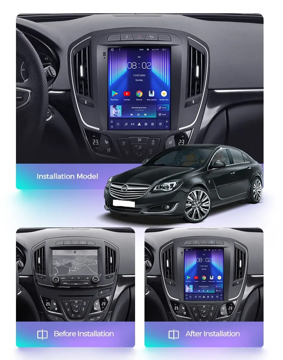 Car Dealz 11" Android 12.0 For Opel Insignia For Buick Regal 2013 - 2017 Tesla Vertical Screen In Dash Plus OEM Fascia