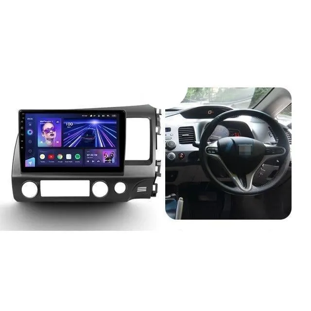 Car Dealz Elite 4G Data Model 10.2" Android 12.0 For Honda Civic 8 FK FN FD 2005 - 2012 In Dash Plus OEM Fascia