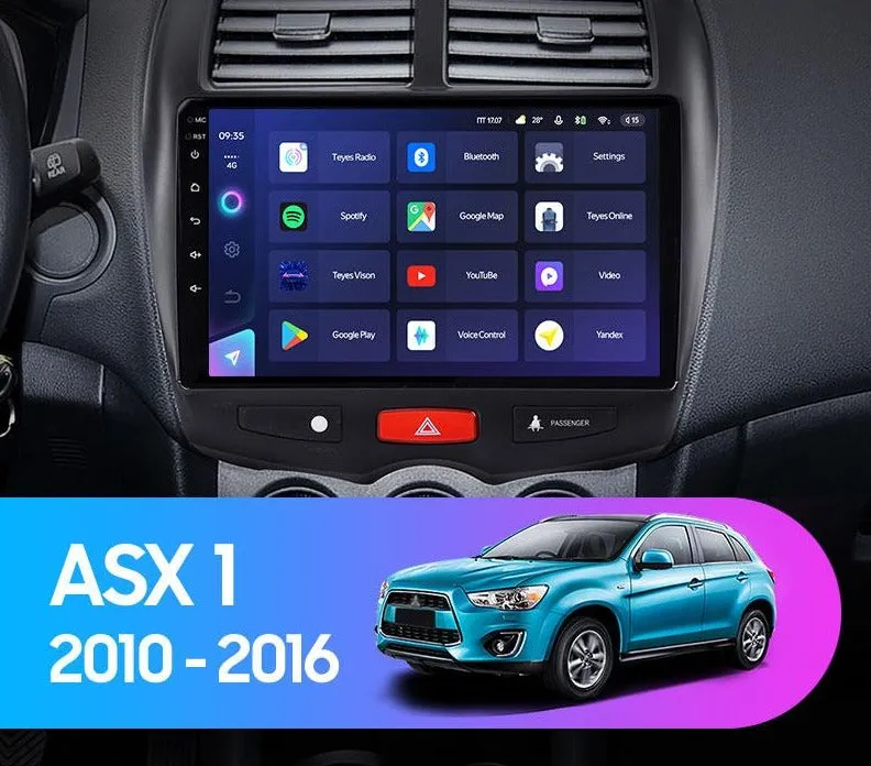 Car Dealz Elite 4G Data Model 10.2" Android 12.0 For Mitsubishi ASX 1 2010 - 2016 In Dash Plus OEM Fascia