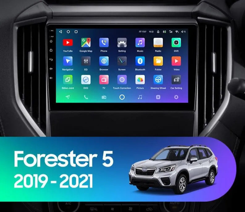 Car Dealz Premium Advanced 4G Data Model 10.2" Android 12.0 For Subaru Forester 5 2018 - 2021 In Dash Plus OEM Fascia