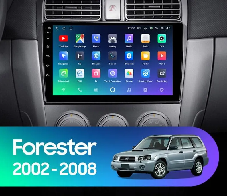 Car Dealz Premium Advanced 4G Data Model 10.2" Android 12.0 For Subaru Forester SG 2002 - 2008 In Dash Plus OEM Fascia