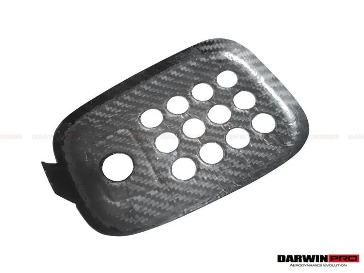 DarwinPro 2015-2019 Ferrari 488 GTB/Spyder Dry Carbon Fiber Rear Black Light Cover w/ Camera Hole