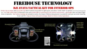 DJI Avata 1/2 FPV Tactical Light Kit for Interior and Exterior Ops (4 Light Kit with Battery Lock)