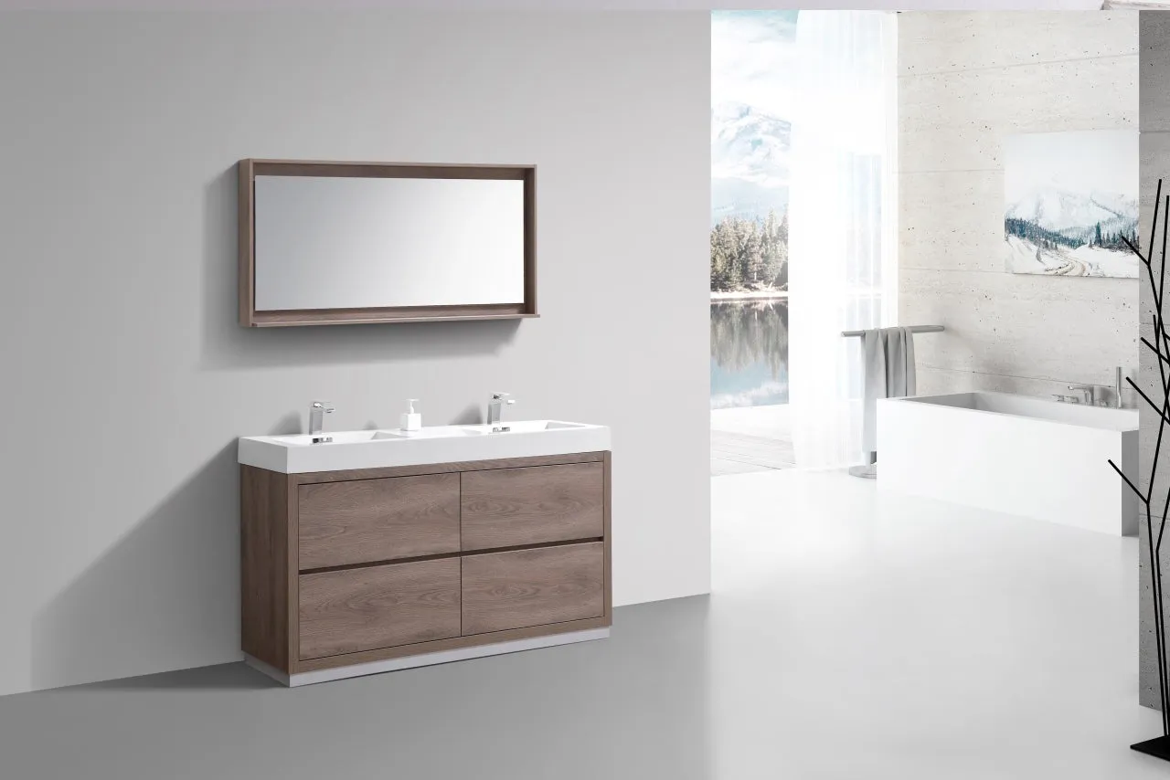 FMB60" BUTTERNUT, Double Sink, Floor Standing Modern Bathroom Vanity """ PICK UP IN STORE ONLY """