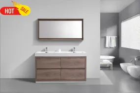 FMB60" BUTTERNUT, Double Sink, Floor Standing Modern Bathroom Vanity """ PICK UP IN STORE ONLY """