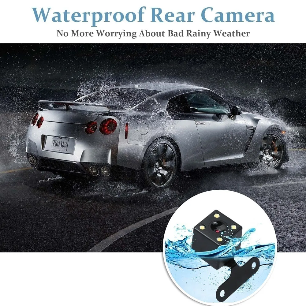 Full HD Front Rear & Interior Three Lens Car Dashboard Camera