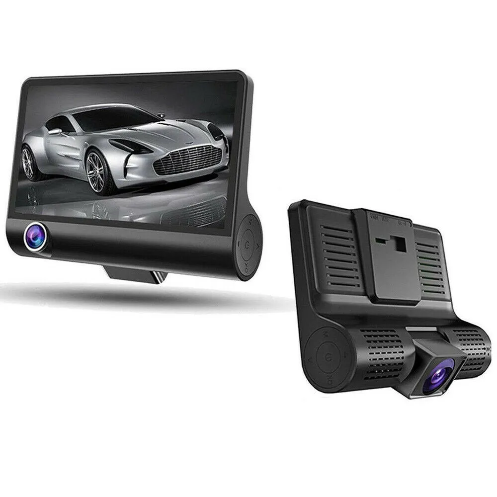 Full HD Front Rear & Interior Three Lens Car Dashboard Camera