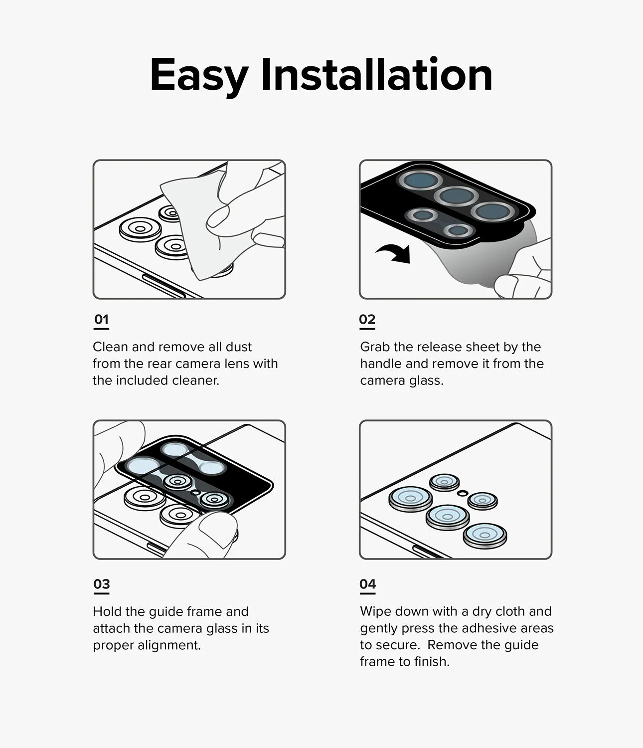 Galaxy A55 / A35 Camera Lens Frame Glass Protector