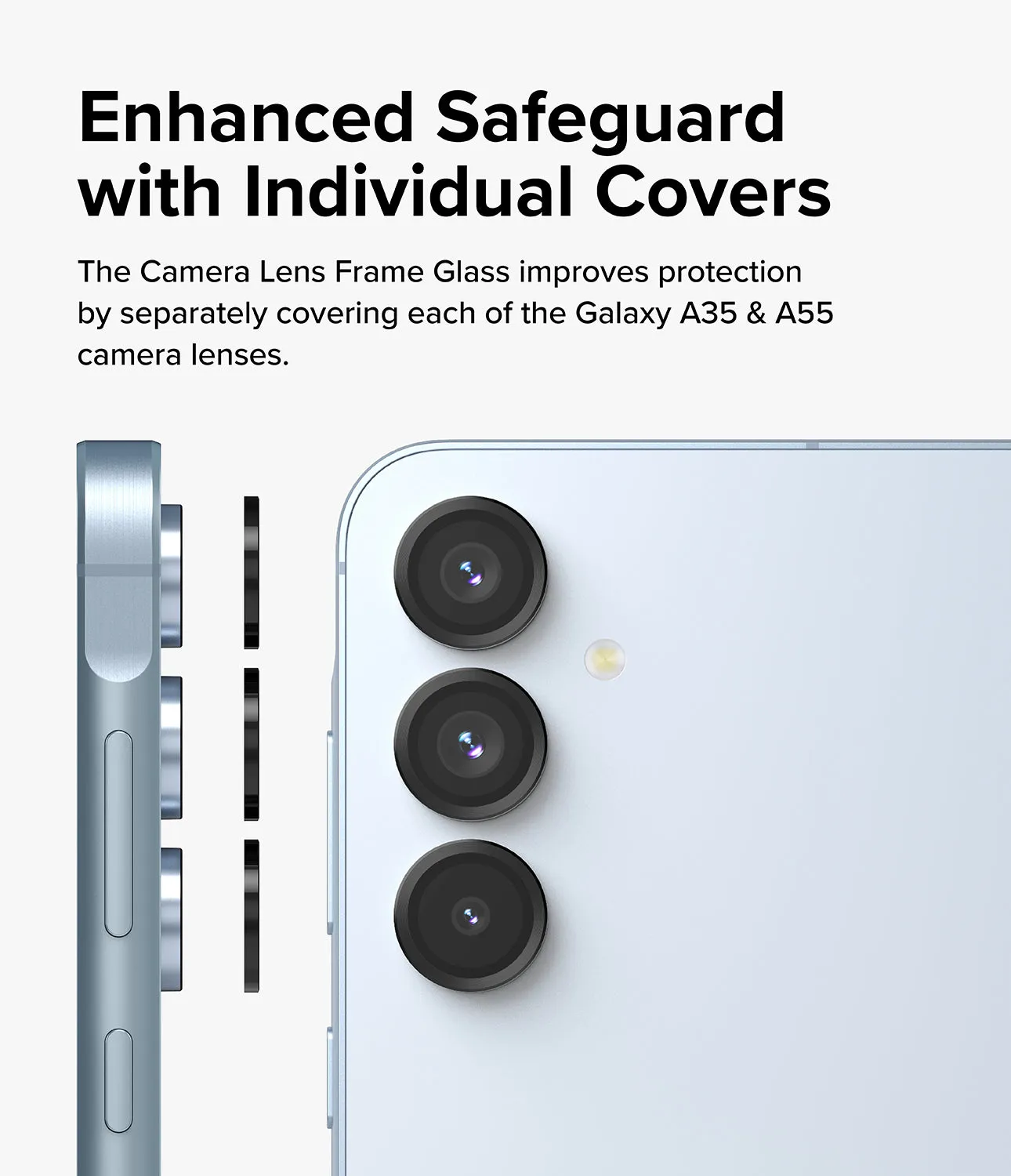 Galaxy A55 / A35 Camera Lens Frame Glass Protector