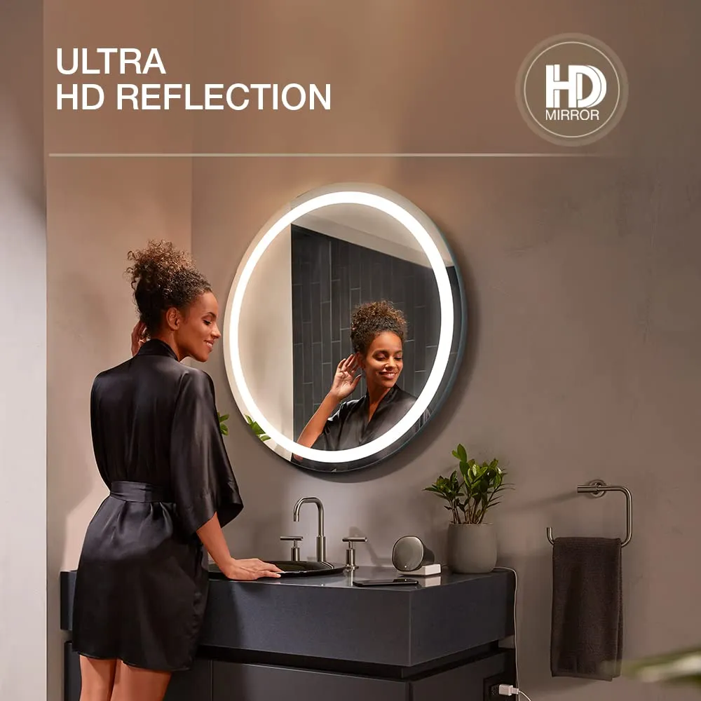 Kohler - 22932IN-NA Vitality Circular Mirror 40" (101.6 cm) Diameter with Inset LED Lights, Touchless Switch with Defogger