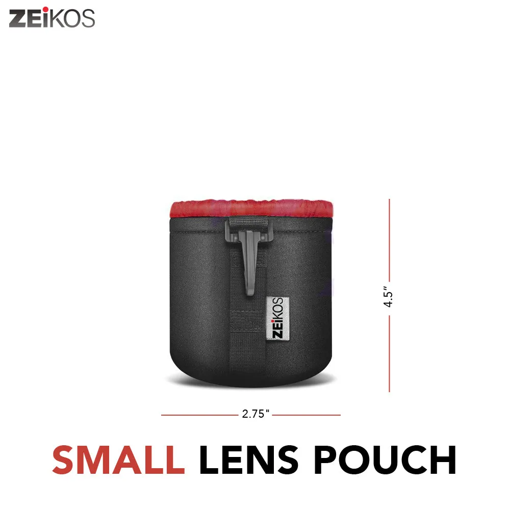 Lens Case, Small Size, Thick Protective Neoprene Pouch