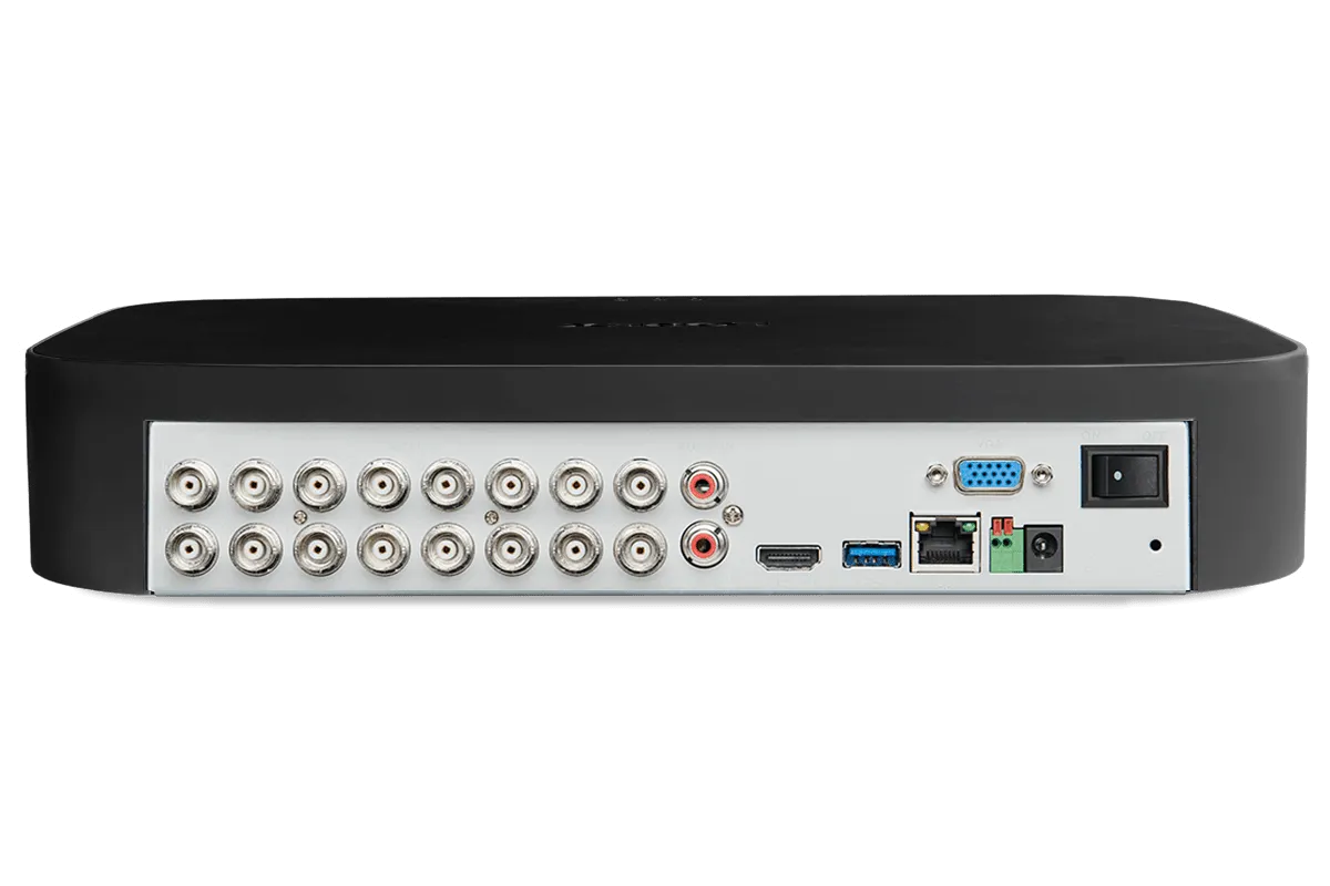 Lorex 4K 16-Channel 3TB Wired DVR System with Outdoor Audio Security Cameras