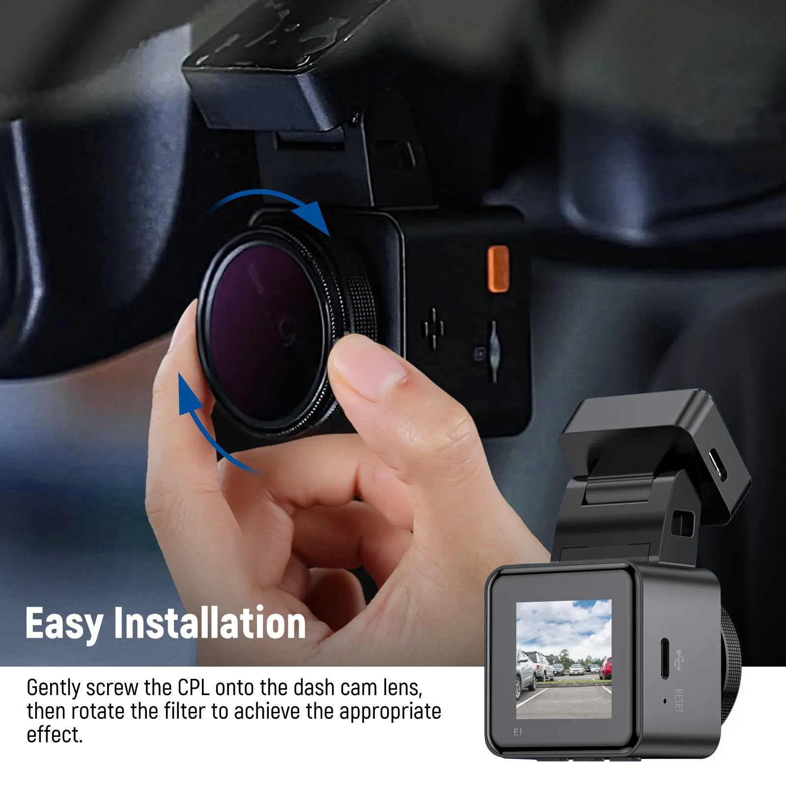 NEEWER 37mm CPL Filter for Dash Cam