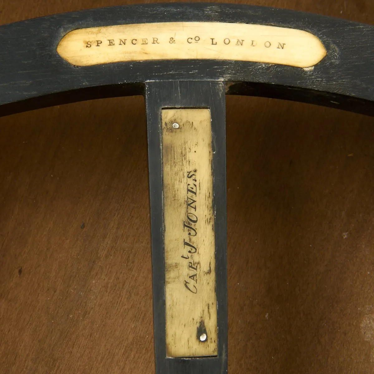 Original British Ship's Octant by Spencer & Co. London - Sold in Massachusetts and Named to Capt. J. Jones