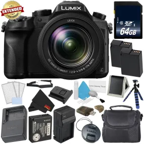 PANASONIC LUMIX DMC-FZ2500 4K Point and Shoot Camera w/20X Leica DC Vario-ELMARIT F2.8-4.5 Lens - International Version Pro Bundle