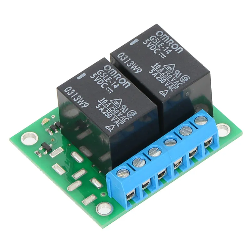 Pololu Basic 2-Channel SPDT Relay Carrier with 5VDC Relays (Assembled)