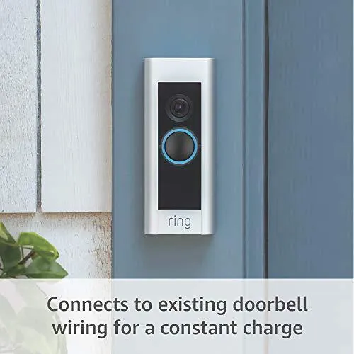 Ring Video Doorbell Pro, with HD Video, Motion Activated Alerts, Easy Installation (existing doorbell wiring required)