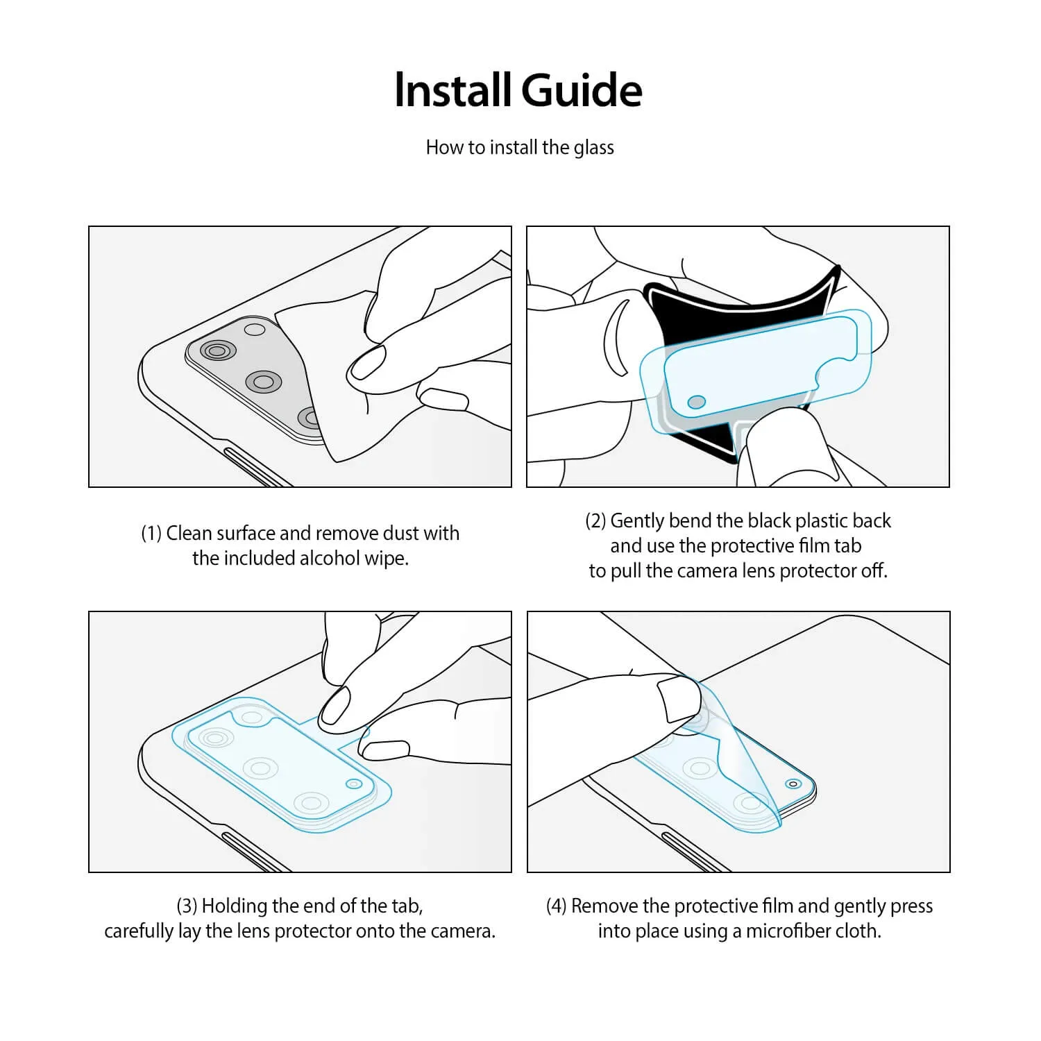 Ringke Samsung Galaxy S20 Camera Protector Invisible Defender Glass