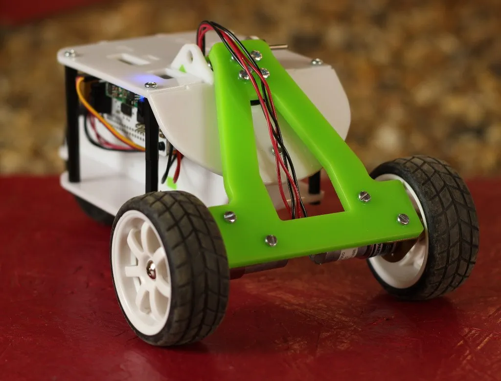 RockyBorg White and Green - The three wheeled rocking robot!