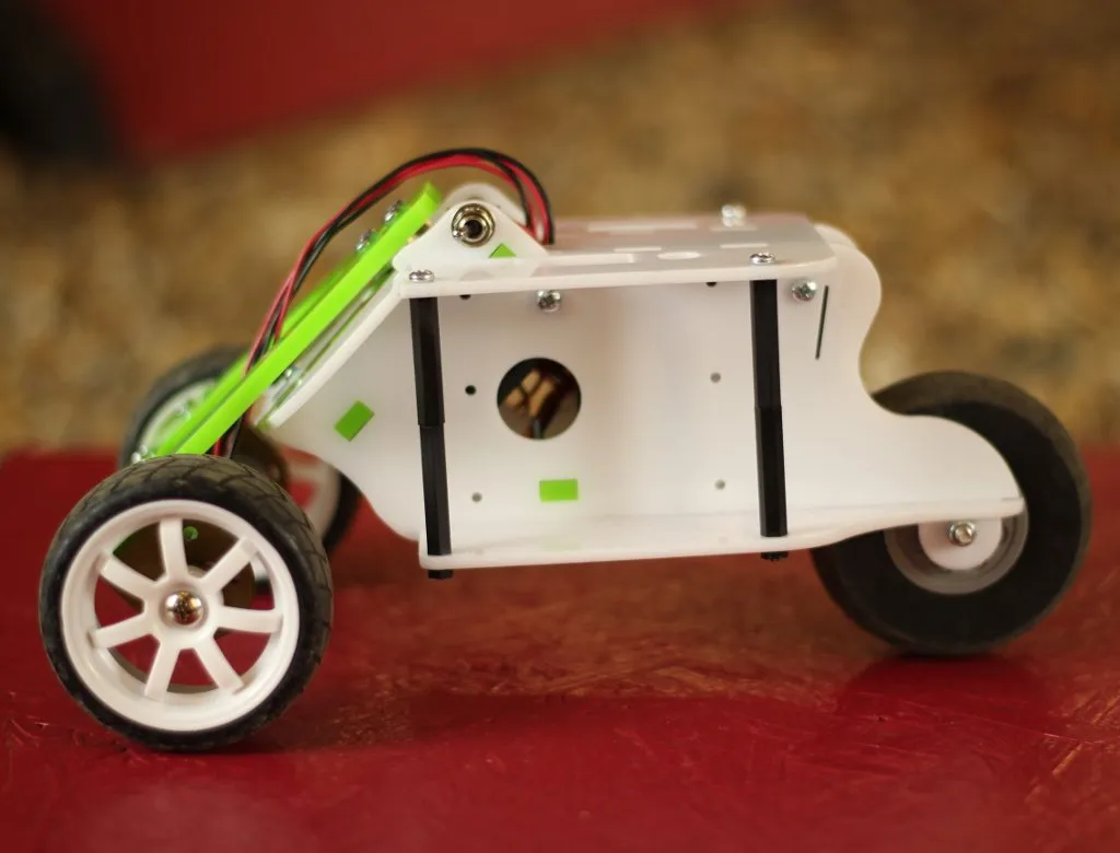 RockyBorg White and Green - The three wheeled rocking robot!