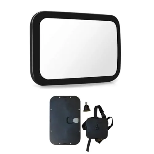 Safe-O-Kid, Rear View Mirrors for Car, Plastic- Black (Pack of 2)