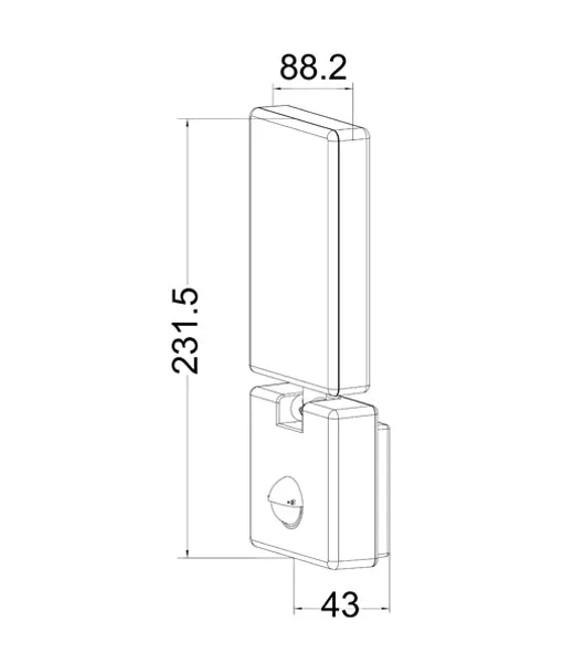 SEC: Surface Mounted LED Security Lights with Sensors IP65