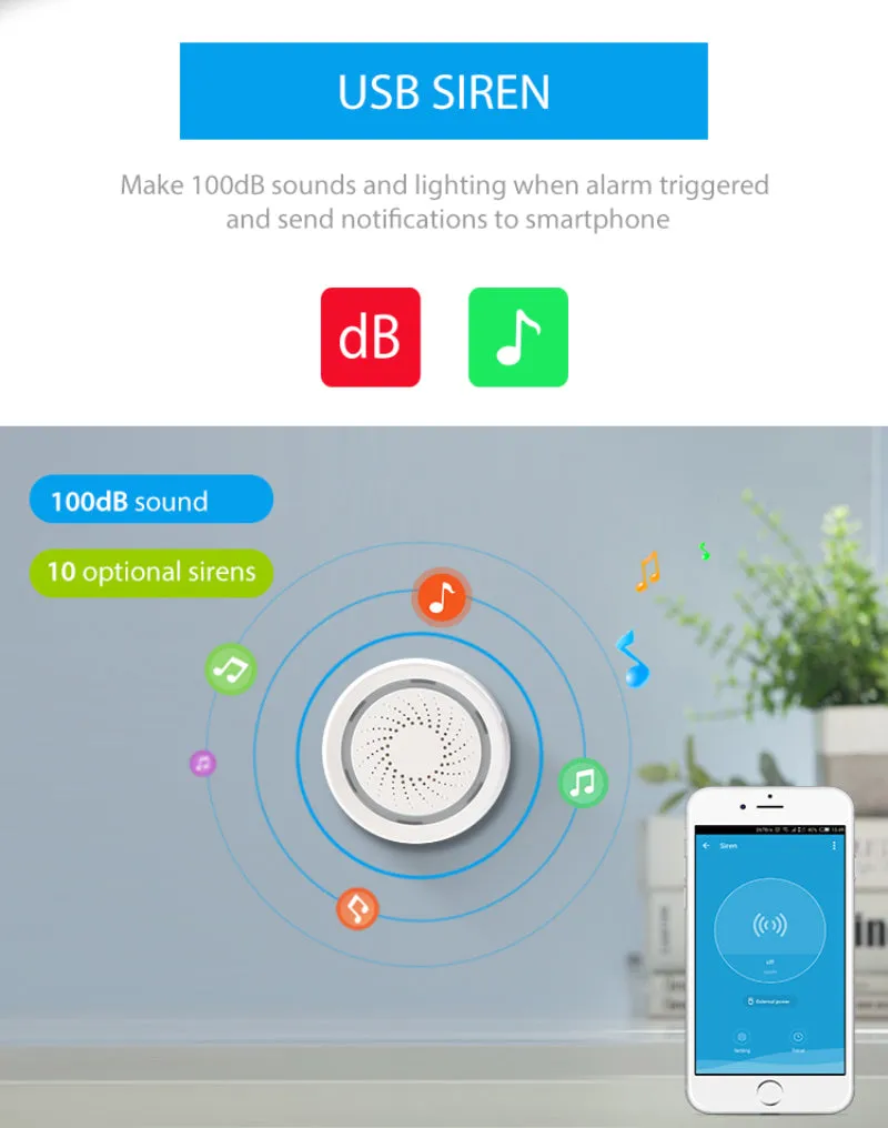 Smartlife New  Alarm Systems Security Home WIFI Smart Home Video Alarm Kit 720P Cameras 3 Sensors 1 Siren Alarm SmartLife TUYA APP Control