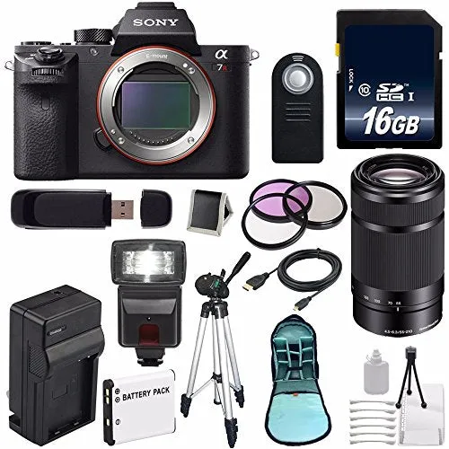 Sony Alpha a7R II Mirrorless Digital Camera (International Model)   Sony E 55-210mm f/4.5-6.3 OSS E-Mount Lens (Black) Supreme Bundle