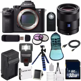 Sony Alpha a7R II Mirrorless Digital Camera (International Model)   Sony Sonnar T FE 55mm f/1.8 ZA Lens   49mm 3 Piece Supreme Bundle