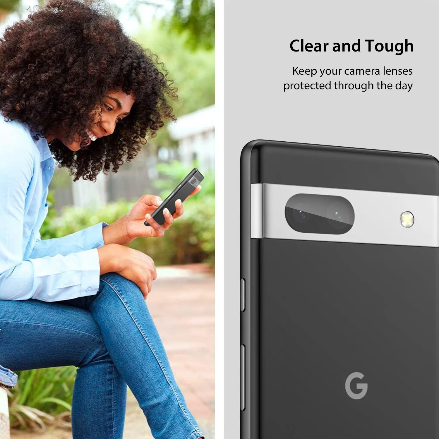 Tough On Google Pixel 7a Camera Protector Glass 2 Pack