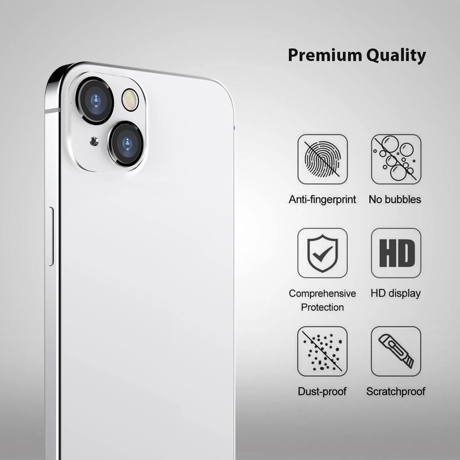 Tough On iPhone 13 Mini Rear Camera Protector Tempered Glass