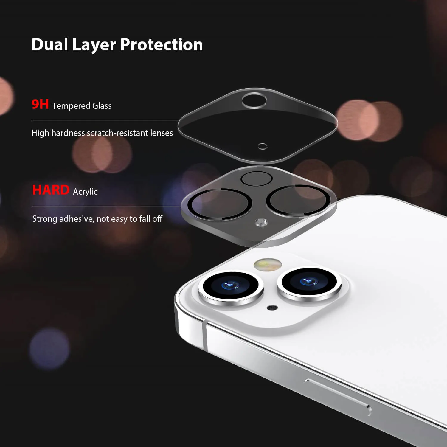 Tough On iPhone 13 Mini Rear Camera Protector Tempered Glass