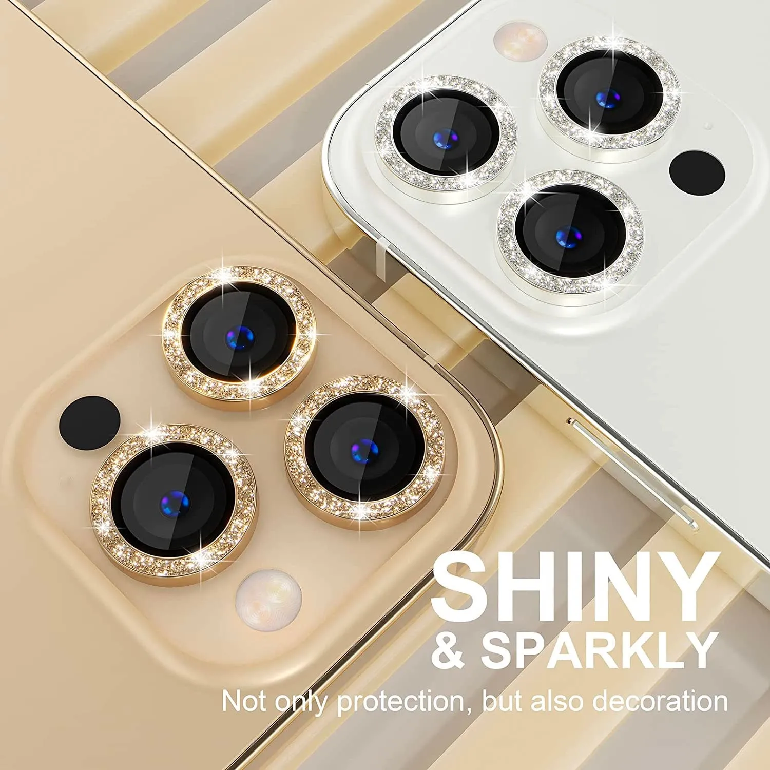 Tough On iPhone 13 Pro / 13 Pro Max Rear Camera Lens Diamond Gold