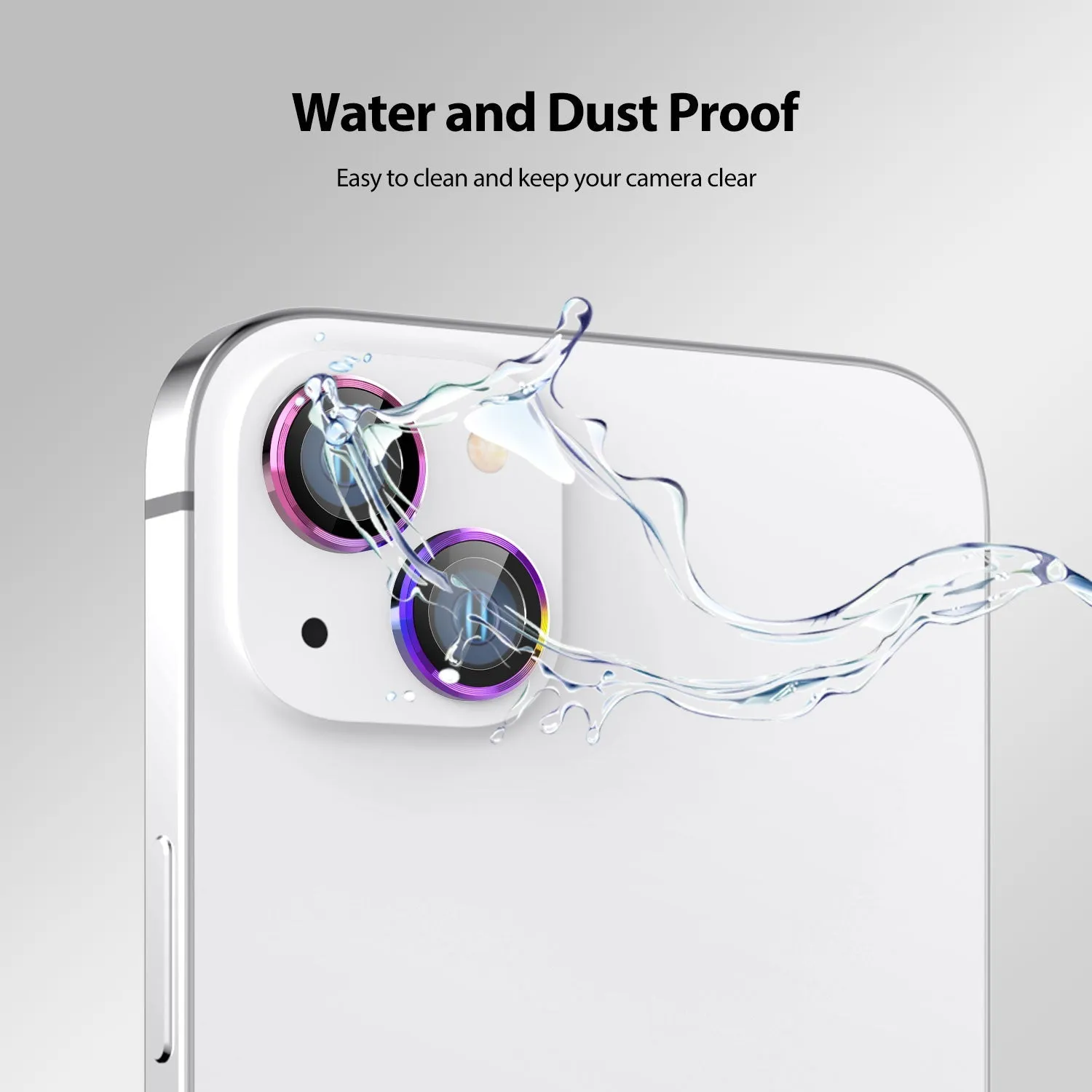 Tough On iPhone 14 / 14 Plus Rear Camera Lens Iridescent