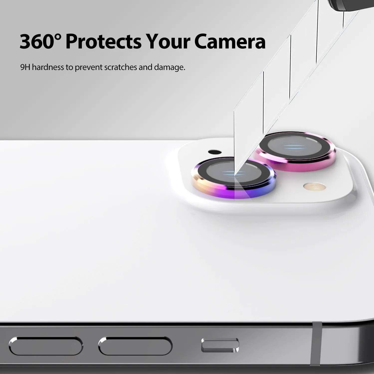 Tough On iPhone 14 / 14 Plus Rear Camera Lens Iridescent