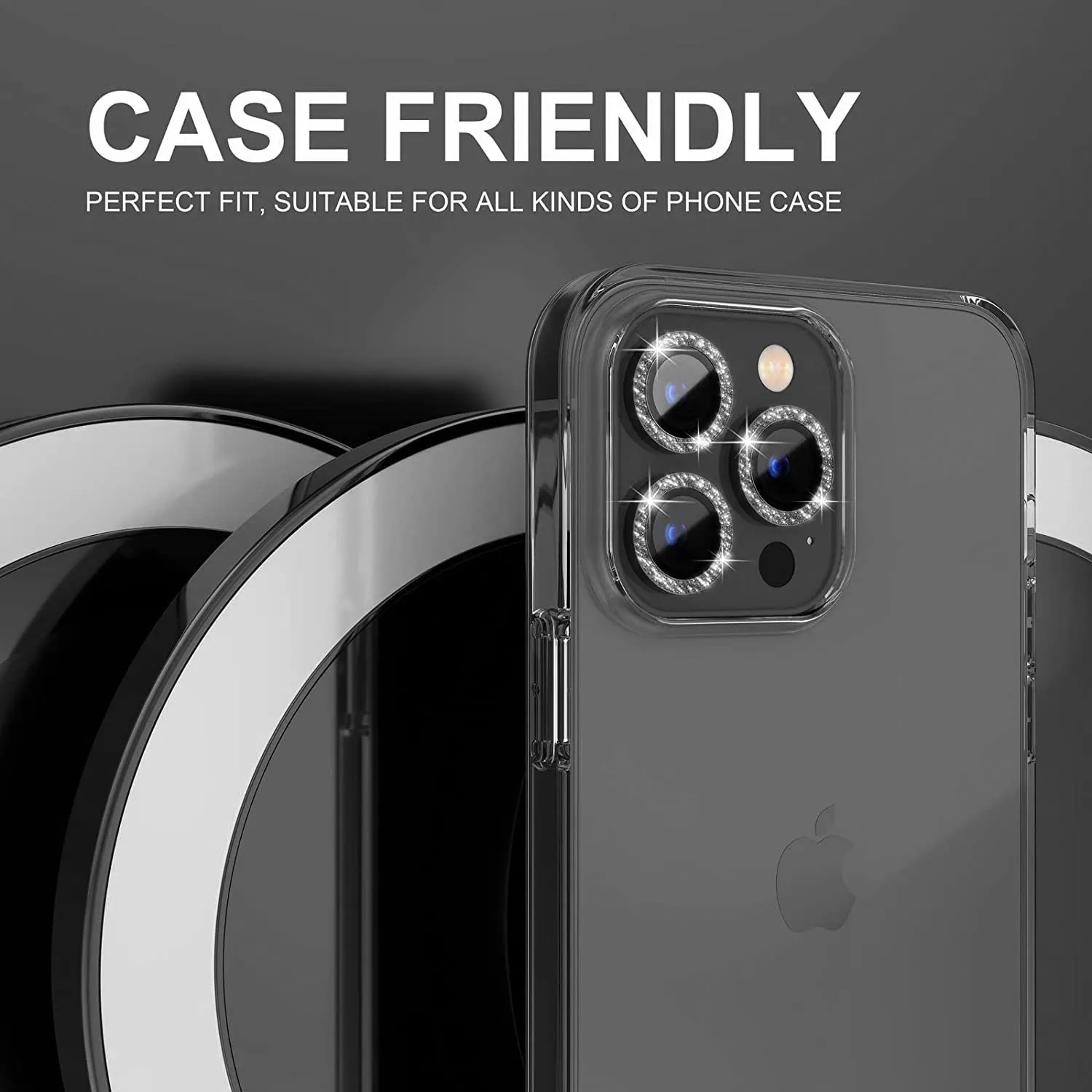 Tough On iPhone 14 Pro / Pro Max Rear Camera Lens Diamond Graphite