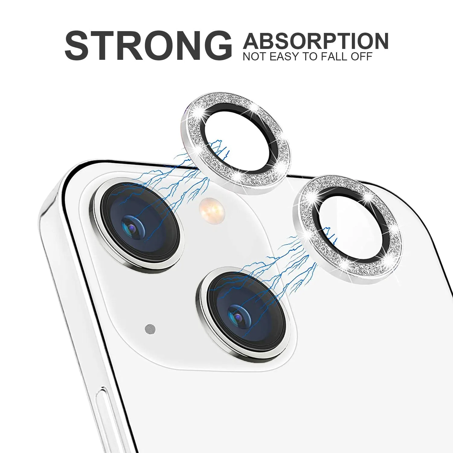 Tough On iPhone 15 Camera lens Protector Tempered Glass Individual Ring