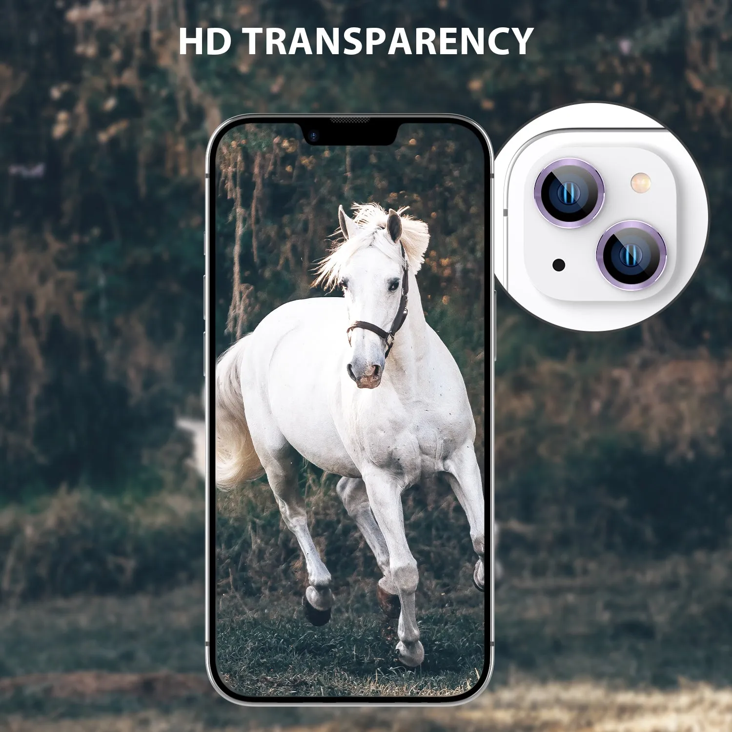 Tough On iPhone 15 Camera lens Protector Tempered Glass Individual Ring