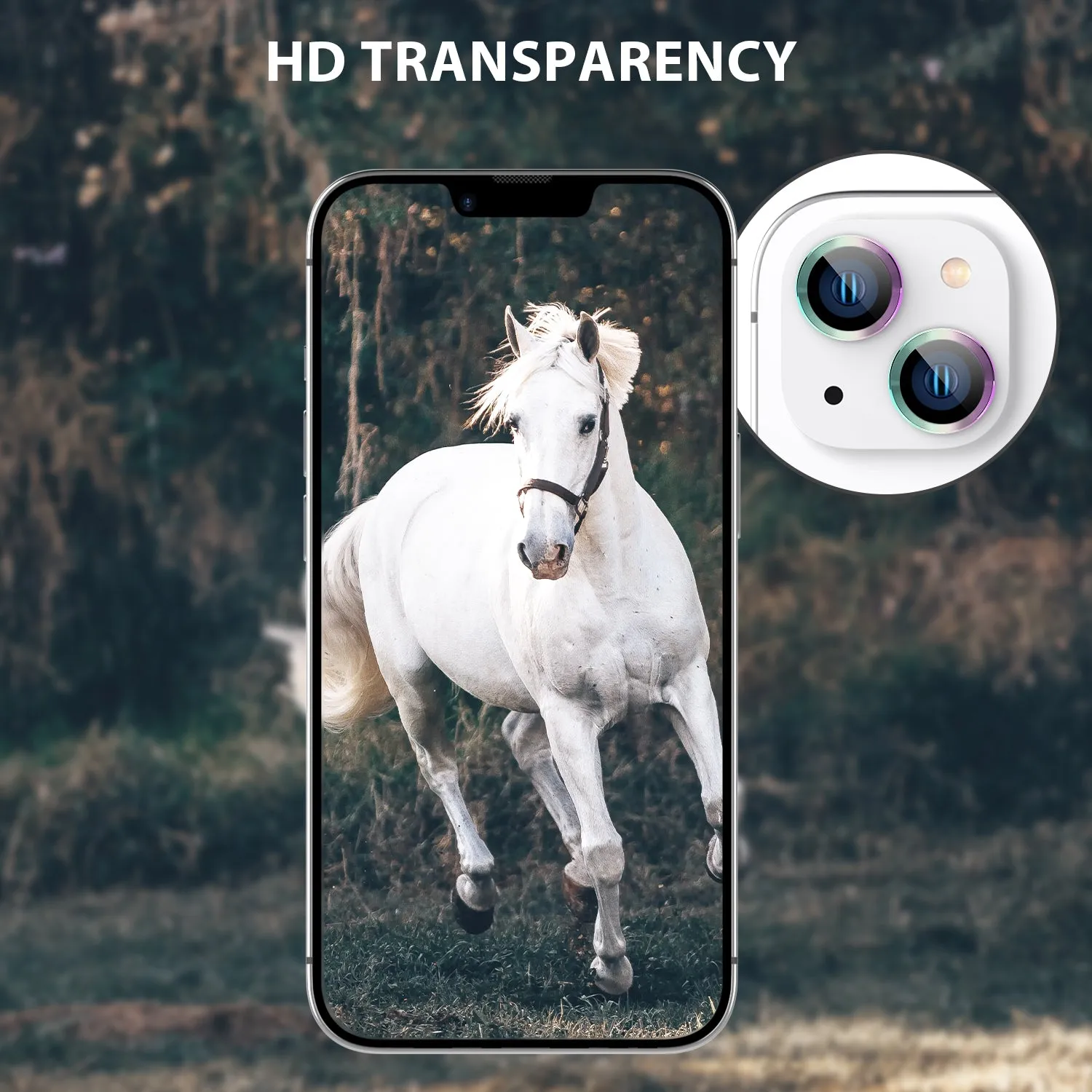 Tough On iPhone 15 Camera lens Protector Tempered Glass Individual Ring