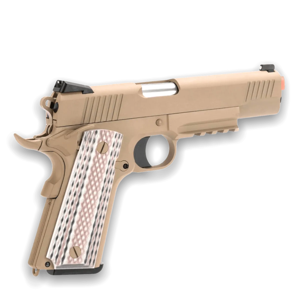 WE Tech 1911 M45A1 Gelsoft Gas Blowback Gel Blaster - Tan