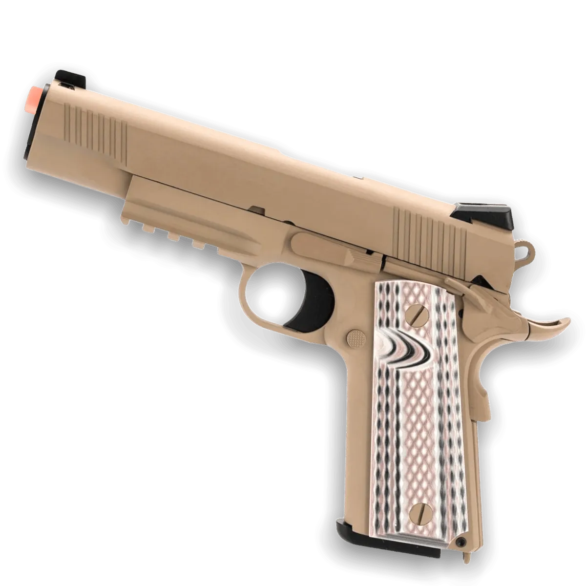 WE Tech 1911 M45A1 Gelsoft Gas Blowback Gel Blaster - Tan