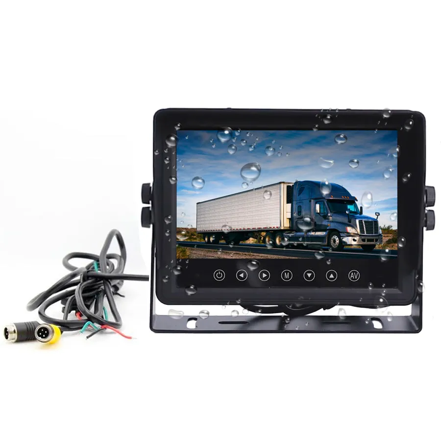 Wired Heavy Duty Backup 1080P Camera with Waterproof IP67 7" LCD! 100% Waterproof Backup Cam System!