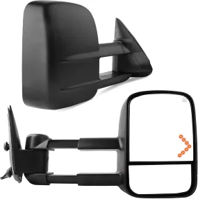 YITAMOTOR® 2007-2014 Chevy Silverado GMC Sierra Cadillac Yukon Tahoe Towing Mirrors, Power Heated w/ Turn Signal